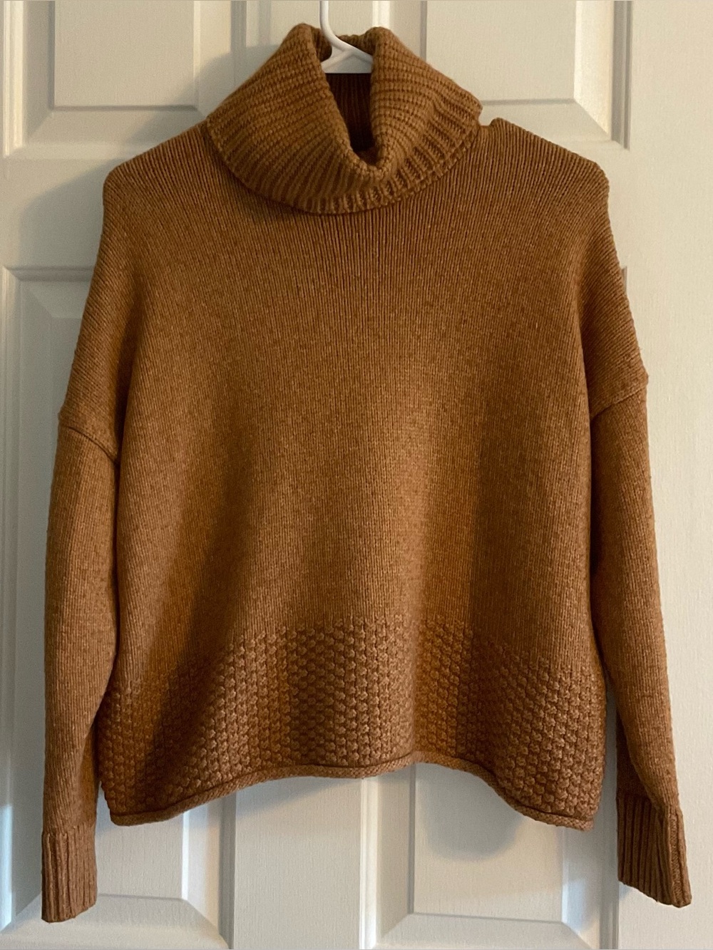 Madewell Sadler Turtleneck Sweater-Heather Camel Brown-Women’s Size Small - Picture 1 of 12